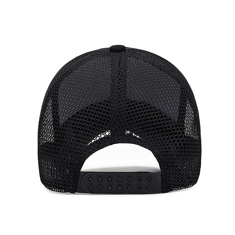 Herr Snapback hatt Basebollkeps Trucker Hat Mesh Keps Svart Vit Polyester Mesh baksida Resor Strandstil Utomhus Semester Slät Justerbara Solskyddskräm Andningsfunktion Mode 2025 - $2.99 –P11