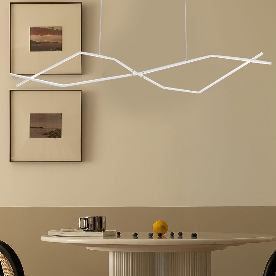 led függőlámpa 100 cm-es sziget lámpák szabályozható vonal dizájn alumínium stílusos minimalista festett felületek étkező konyhai lámpák 110-240v csak távirányítóval szabályozható 2025 - $229.99 –P8