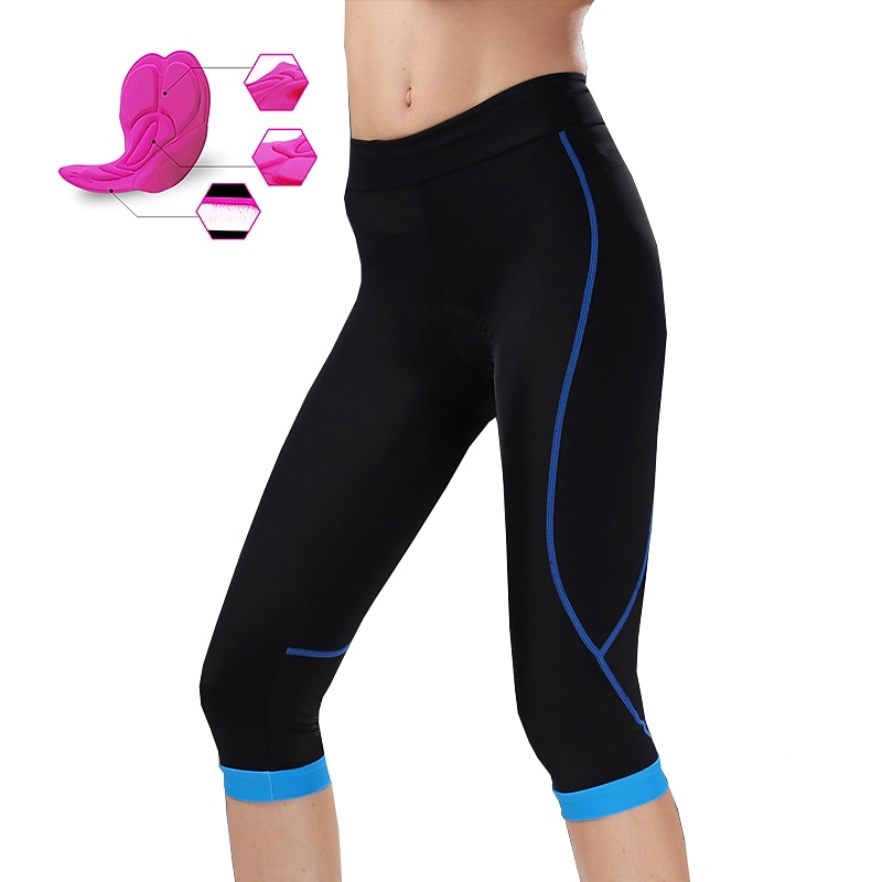 Damen ¾ Radhose Fahhrad 3/4  Sporthose MTB Mountain Rennrad Sport 3D-Pad Atmungsaktiv Schnelltrocknend Feuchtigkeitsableitung Rosa Rot Spandex Bekleidung Fahrradbekleidung 2025 - $25.99 –P5