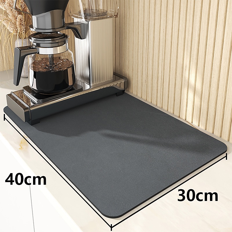 kitchen Super Absorbent Draining Mat Kitchen Draining Mat Super Absorbent  Kitchen Sink Drainer Counter Mat Anti-Slip Absorbent Draining Mat Kitchen  Counter Quick Dry Dish Drainer Mat 2024 - US $14.19