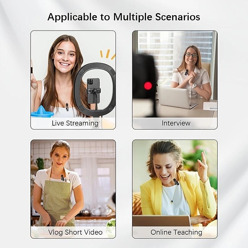 Micro-cravate sans fil pour smartphone 3,5 mm plug and play mini micro pour le streaming en direct enregistrement de jeu réduction automatique du bruit de 2025 ? $23.99 –P7