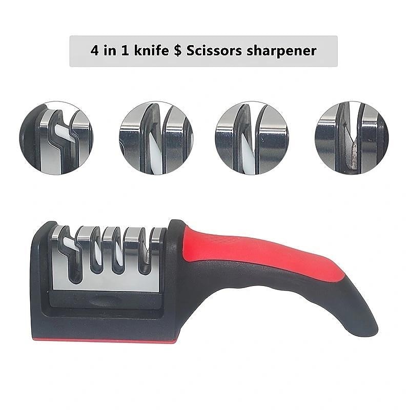 Affilacoltelli 4 stadi affilacoltelli da cucina professionale per affilare i coltelli affilacoltelli in pietra per affilare i coltelli in ceramica diamantata al tungsteno del 2025 a $8.99 –P7