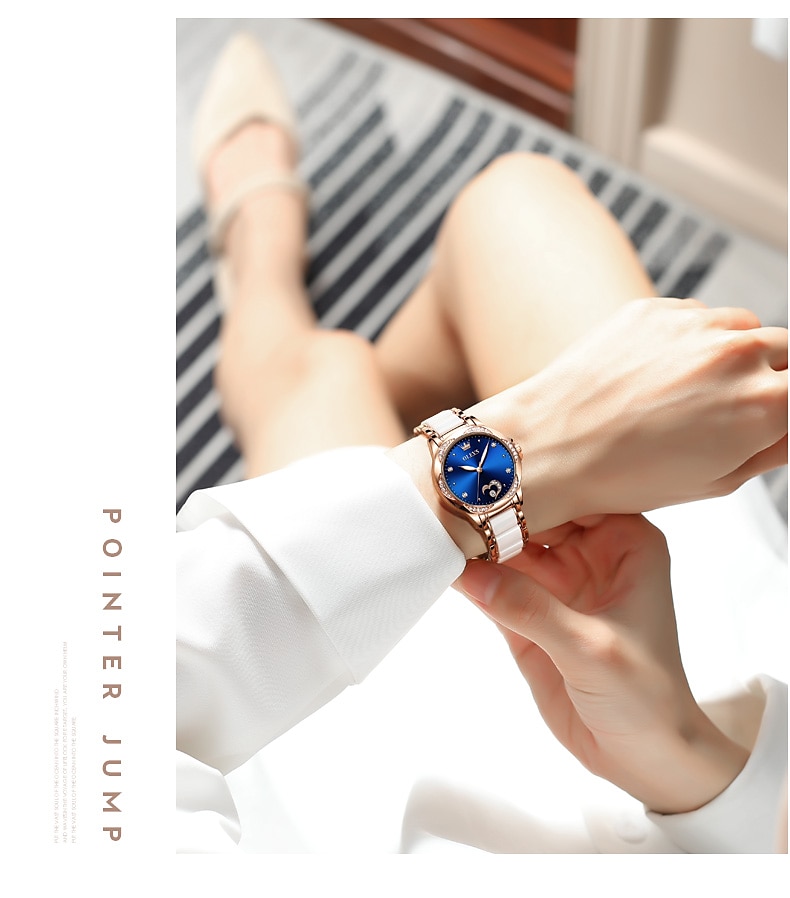 OLEVS Women Mechanical Watch Creative Minimalist Fashion Casual Analog Wristwatch Automatic Self-winding Luminous Calendar Waterproof Ceramic Watch for Women Mother's Day Gift Women Watches 2026 - $107.99 –P11