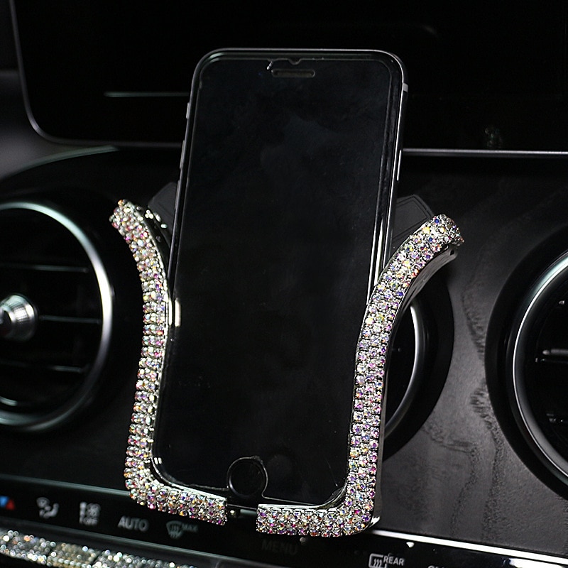 מכונית rhinestones מחזיק טלפון קריסטל יציאת אוויר אוורור תמיכת טלפון קליפ יהלום רכב פנים אוניברסלי מעמד לטלפון חכם חלקי רכב & אביזרים 2025 - $13.99 –P8
