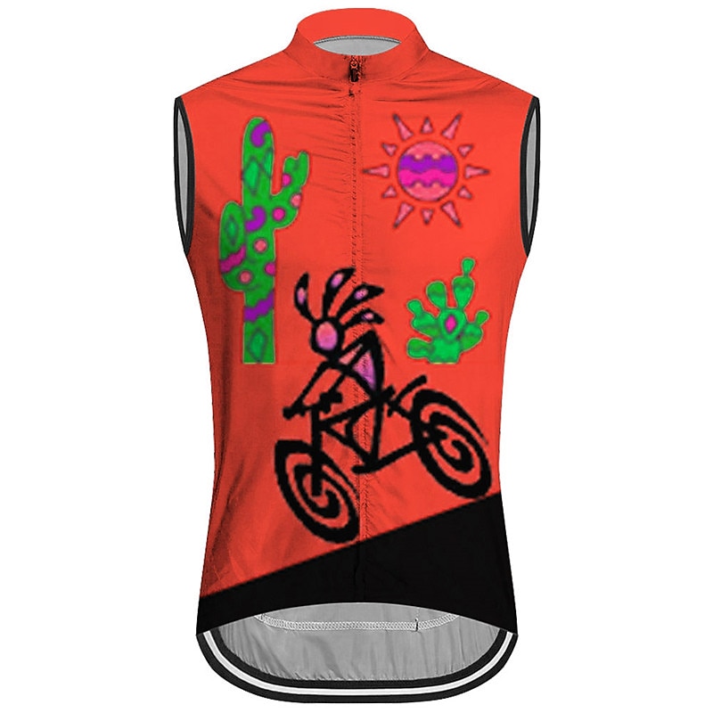 Men's Cycling Vest Cycling Jersey Graphic Funny Sleeveless Bike Vest / Gilet Jersey Top with 3 Rear Pockets Mountain Bike MTB Road Bike Cycling Quick Dry Back Pocket Moisture Wicking Breathable Sports 2026 - $26.99 –P4