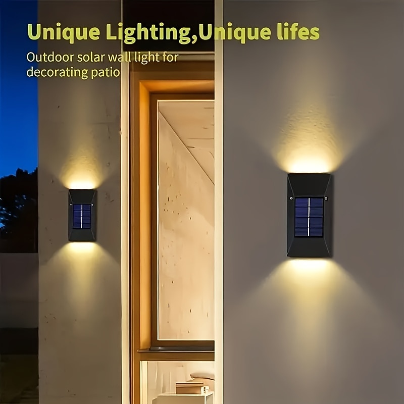 Solar Wall Sconce Outdoor Decoration Garden Wall Light IP65 Waterproof Up and Down Luminous Outdoor Garden Decoration Fence Light 2026 - $12.49 –P1