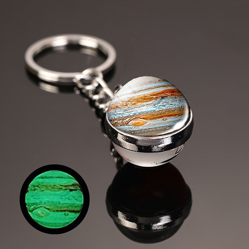 lune porte-clés système solaire planète porte-clés galaxie nébuleuse espace porte-clés terre soleil mars jupiter saturne image double face boule de verre porte-clés de 2025 ? $7.99 –P7