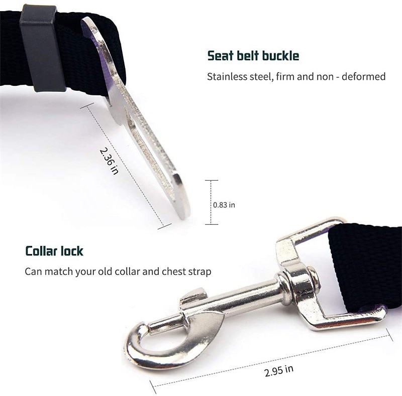 Retractable Dog Safety Belt Pet Car Safety Belt Dog Car Safety Buckle 2026 - $16.99 –P6