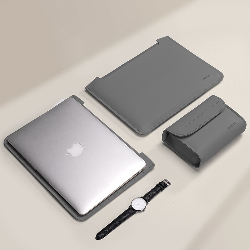pouzdra na notebook pouzdro na notebook 12" 13,3" 15,6" pro macbook air pro hp dell lenovo asus chromebook obal přenosného pouzdra na notebook voděodolné pouzdro z pu kůže s malou taškou pro obchodní kancelářské cesty 2025 - $26.99 –P8