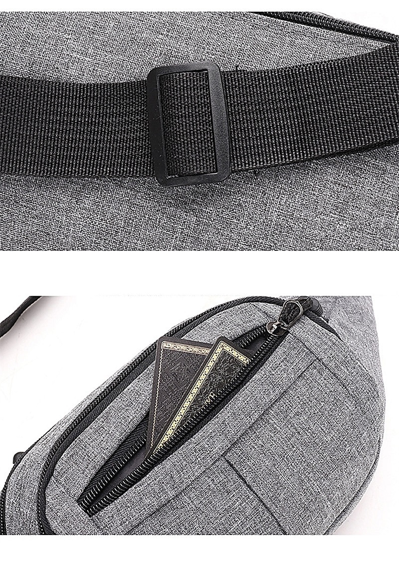 Unisex Multi-Pocket Canvas Crossbody Waist Bag, Adjustable Belt Fanny Pack for Travel, Outdoor, and Daily Use 2026 - $9.99 –P12