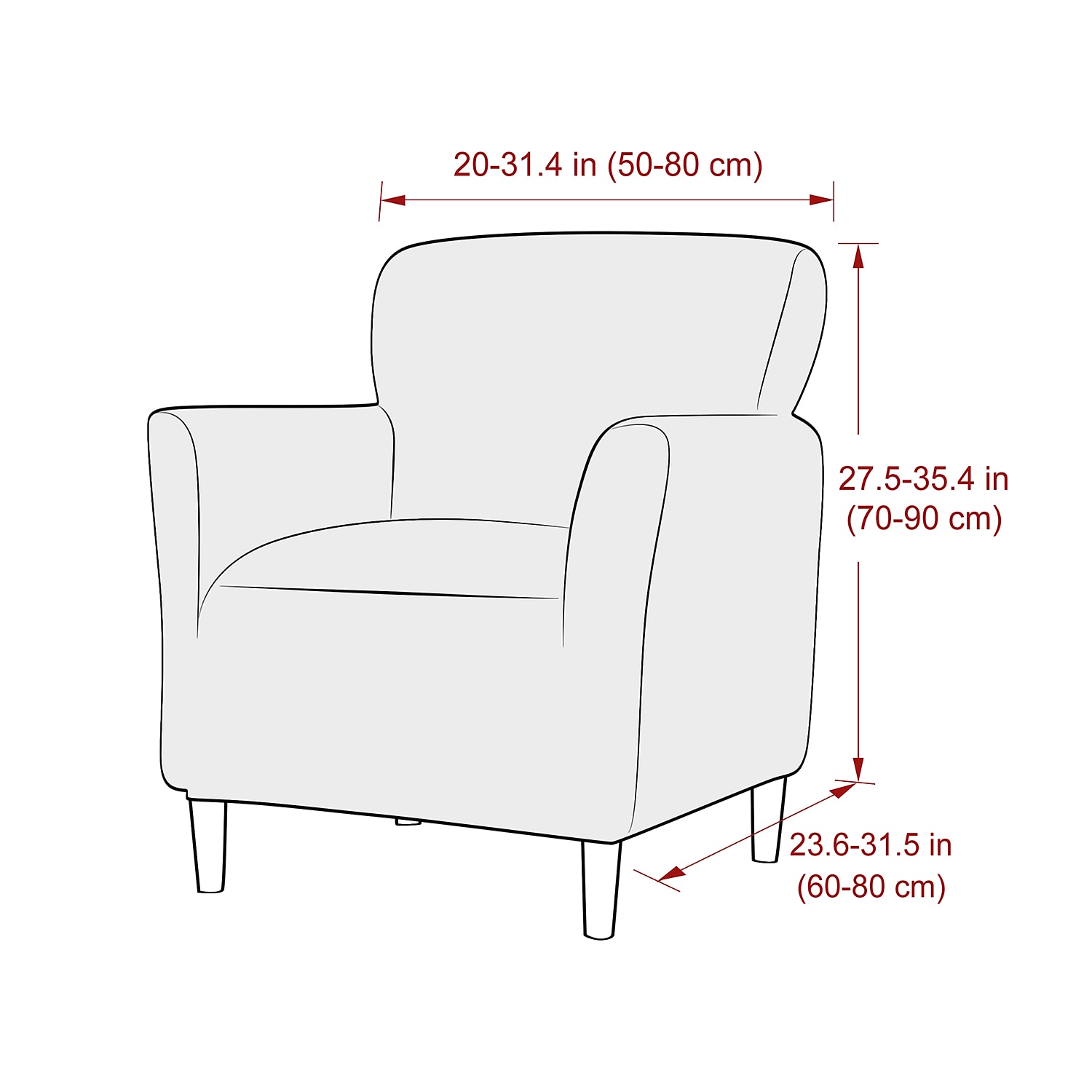 Funda elástica para sillón color burdeos, funda protectora para sofá de 1 plaza con base elástica para niños y mascotas 2025 - $44.99 –P1
