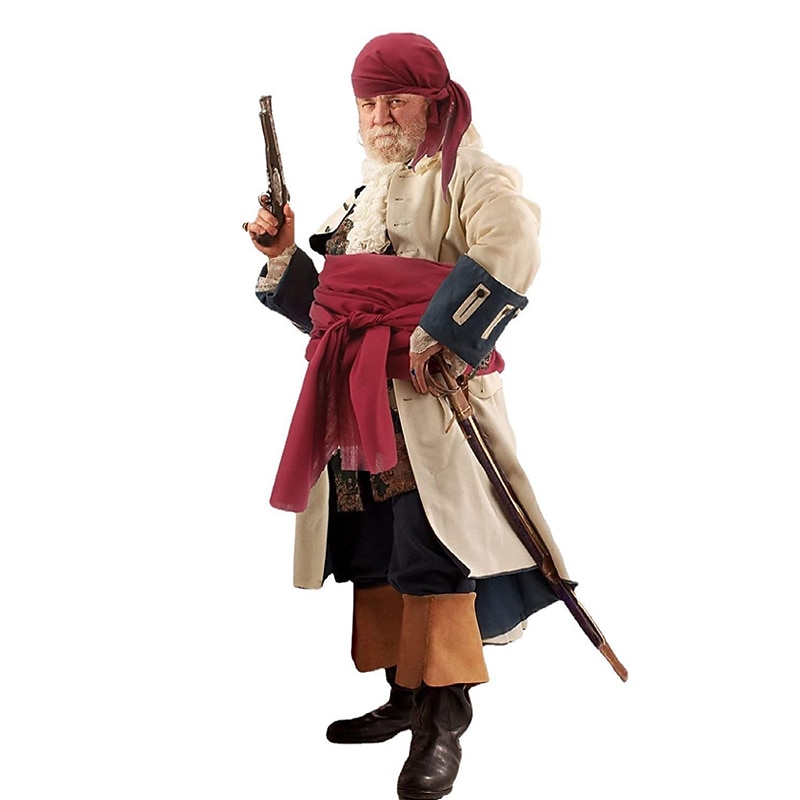 Retro Vintage Mittelalterlich Renaissance Bluse / Hemd Kopfschmuck Weste Seeräuber Pirat Ritter Kostüm Herren Seeräuber Maskerade Leistung Maskerade Weste Hemd Taillengürtel 2025 - $37.99 –P8
