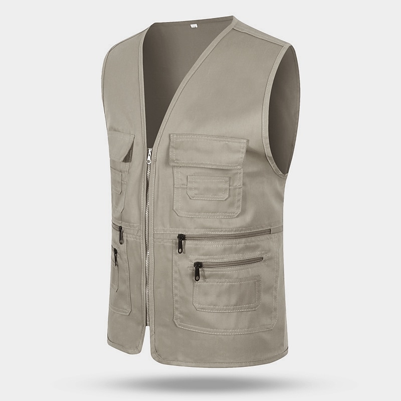 Fishing Vest for Men, Mens Summer Outdoor Quick-dry Work Safari Fishing  Travel Photo Cargo Vest Jacket Mulit Pockets