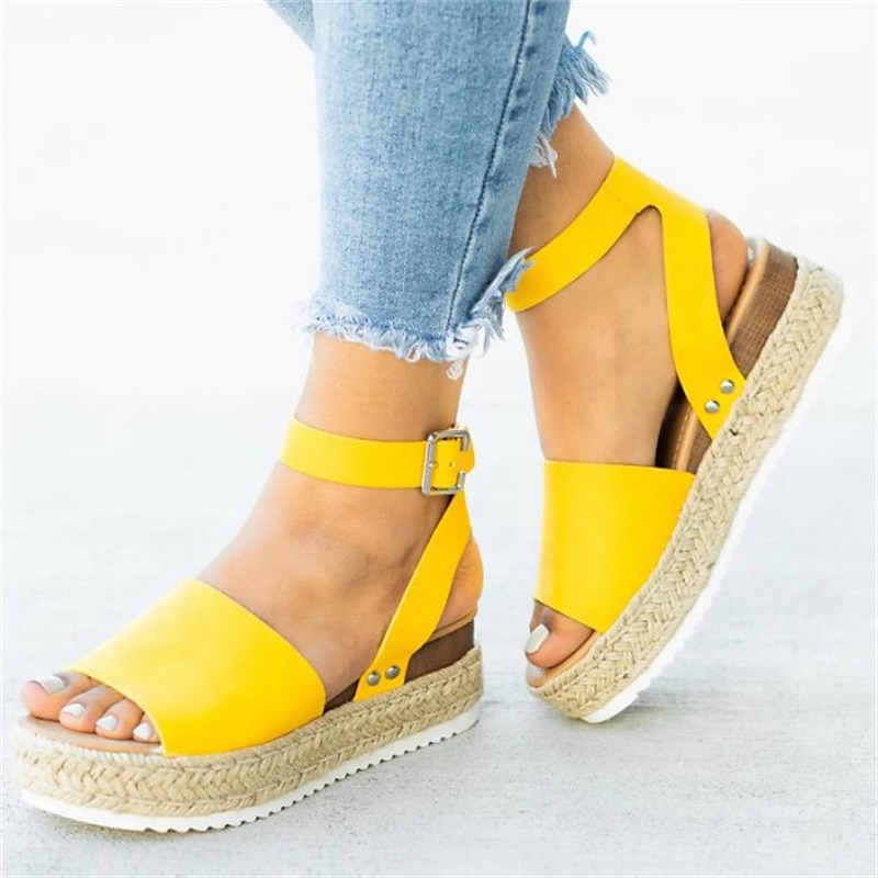 Women's Leopard Print Espadrille Platform Sandals with Ankle Strap, Trendy Open Toe Summer Shoes for Vacation, Beach, and Casual Outfits 2025 - $29.99 –P2