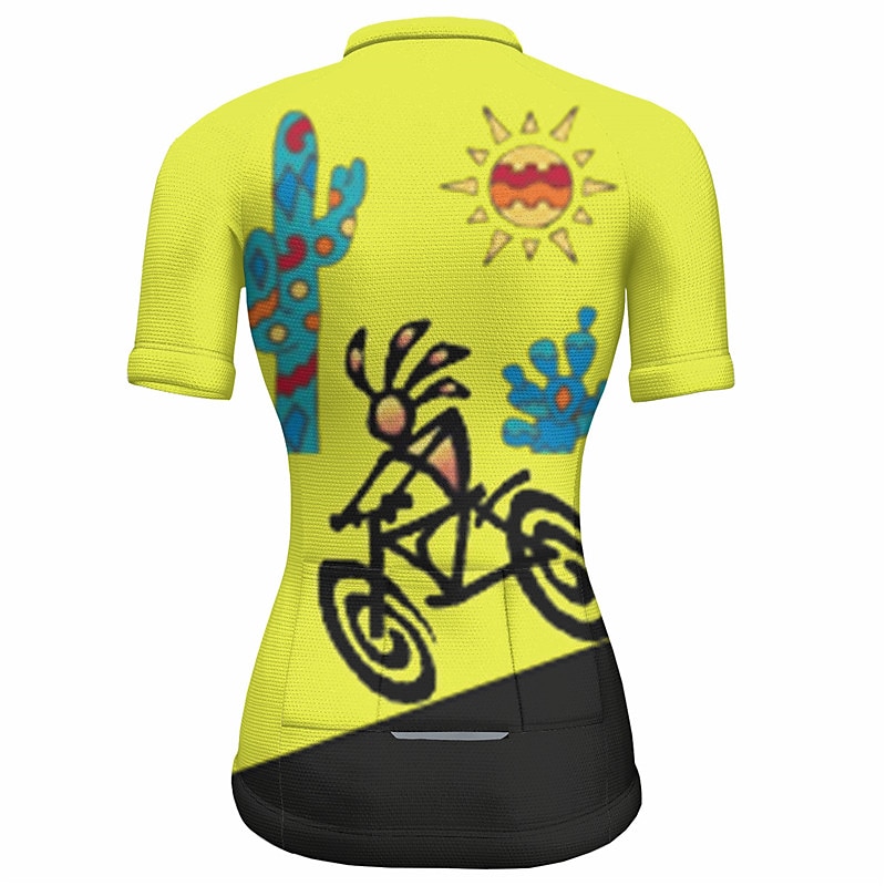 Dam Cykeltröja Kortärmad Cykel Tröja Överdelar med 3 bakfickor Bergscykling Vägcykling Andningsfunktion Snabb tork Fuktabsorberande Reflexremsa Violett Gul Rosa Grafisk sporter Kläder 2025 - $28.99 –P7