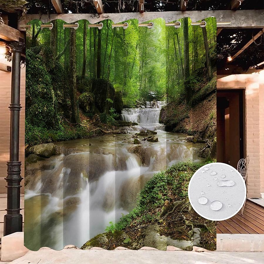 Wodoodporne zasłony zewnętrzne do wewnętrznego patio weselnego grube zasłony przelotowe do sypialni weselnej, salonu, werandy, pergoli, kabiny, 1 panel 2025 - $31.99 –P9