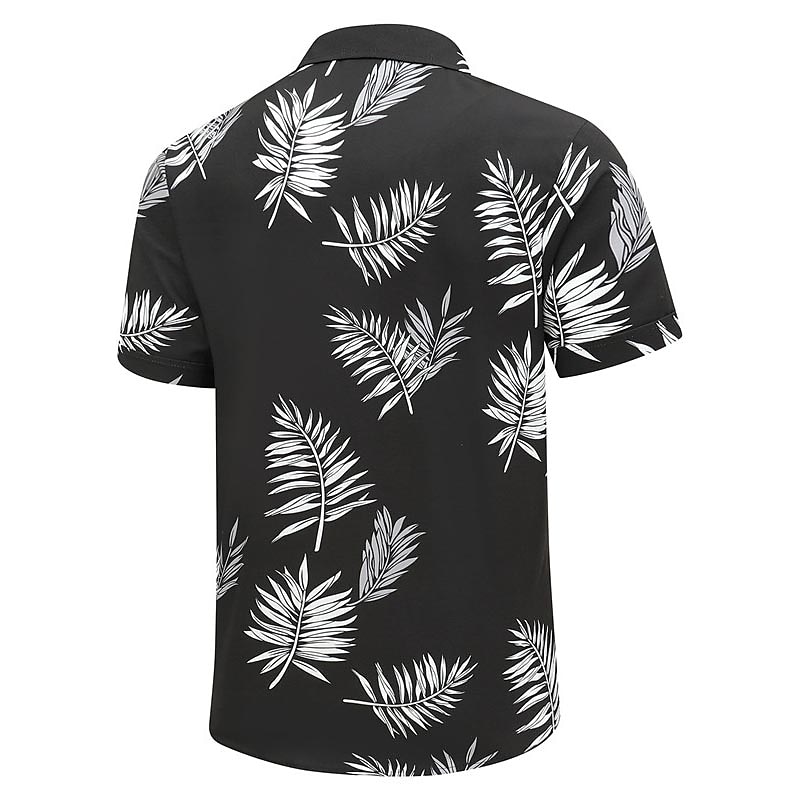 Férfi Virágos Kókuszfa Busz Ing Hawaii ing Aloha ing Rövid ujjú Ing Térfogatcsökkenés Divat Utcai sikk Dizájn Szabadtéri Utca Hétköznapi Fekete Sárga Sötétkék S M L 2025 - $24.99 –P15