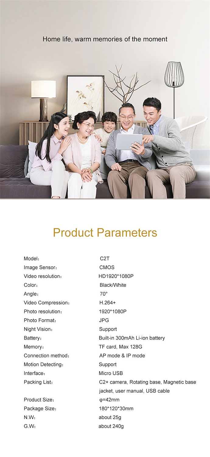 Mini Camera WiFi Wireless IP Cameras for Home Security Surveillance with Video 1080P Small Portable Nanny Cam with Phone App Motion Detection Night Vision for Indoor Outdoor Small Camera 2025 - $36.99 –P8