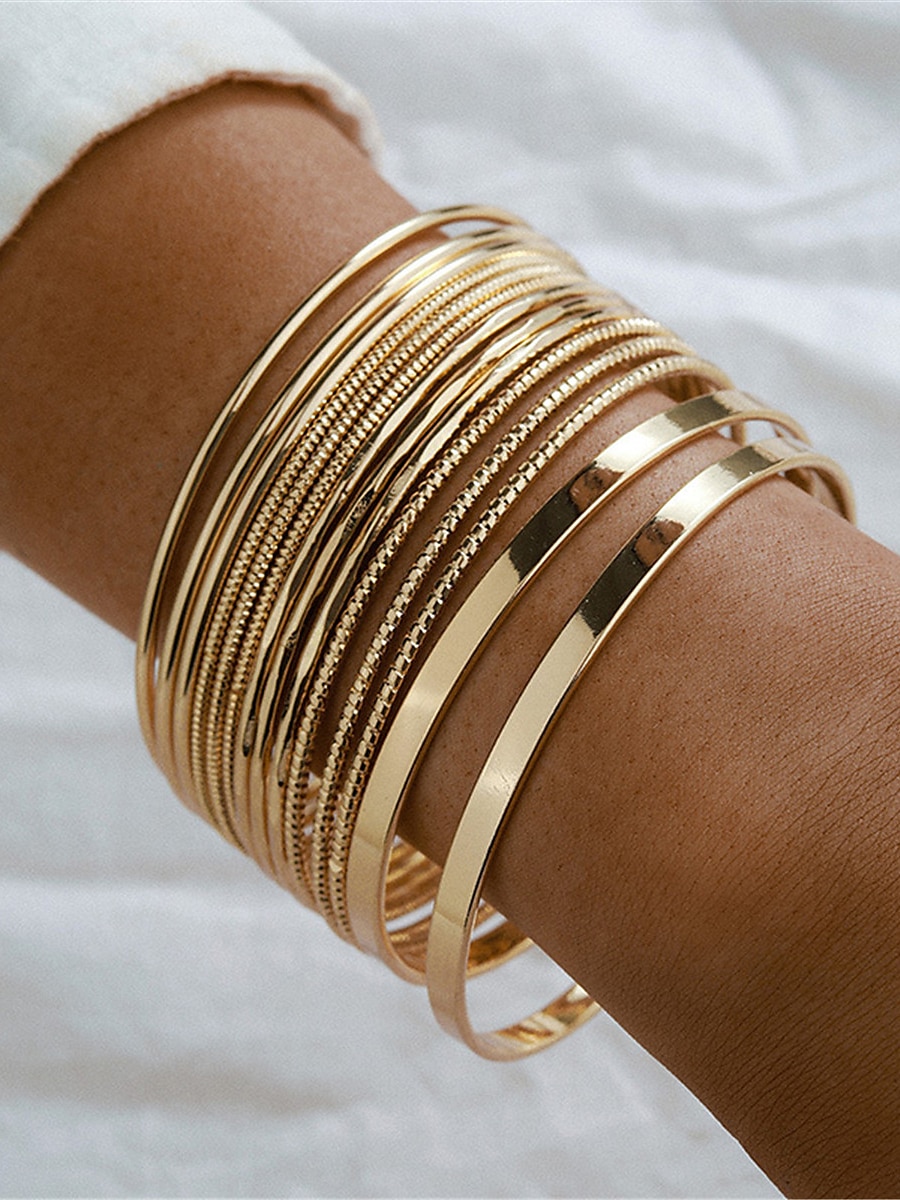 Mujer Brazalete Moda Exterior Color puro Pulsera 2025 - $9.49 –P1