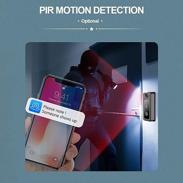 Смарт-видео дверной звонок, Wi-Fi, беспроводной домофон, дверное кольцо, камера, звонок, безопасность, широкий угол, двусторонний разговор 2025 - $37.99 –P6