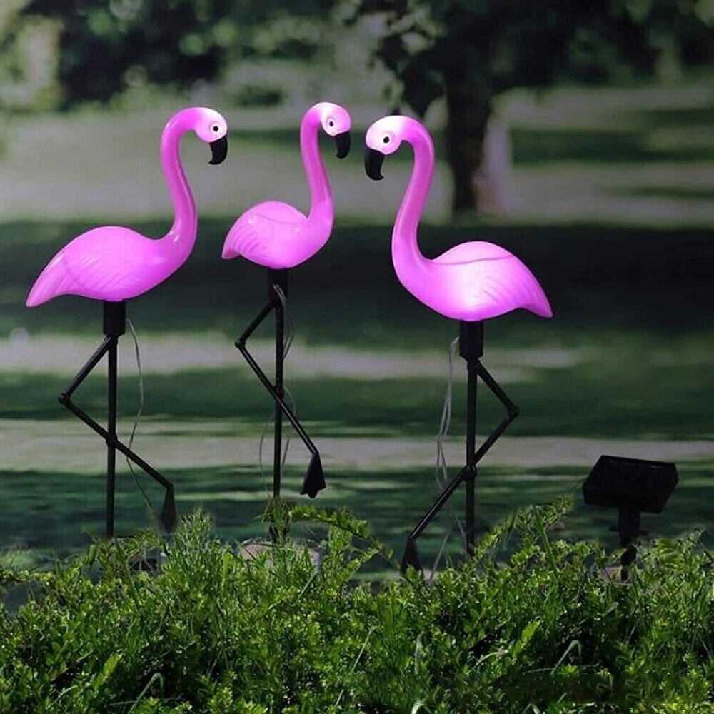 tuin buiten flamingo led paalverlichting op zonne-energie waterdicht voor tuin gazon patio vijver achtertuin decor 2025 - $25.99 –P5