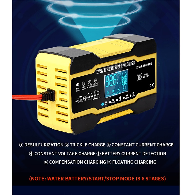 10-Amp Car Battery Charger 12V And 24V Smart Fully Automatic Battery Charger Maintainer Trickle Charger For Lawn Mower Boat Marine Lead Acid Batteries 2025 - $68.99 –P13