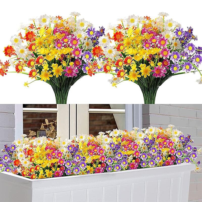 1pc fiori artificiali margherita piante di plastica decorazione della casa finestra fiori di plastica per esterni decorazione di nozze del 2025 a $6.49 –P1