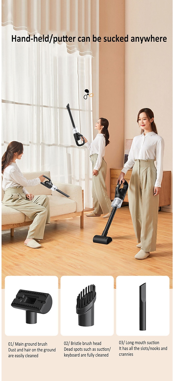 Cordless Rechargeable Vacuum Cleaner Lightweight Portable High Power - Perfect for Home Car Wet & Dry Pet Hair 2025 - $33.99 –P1
