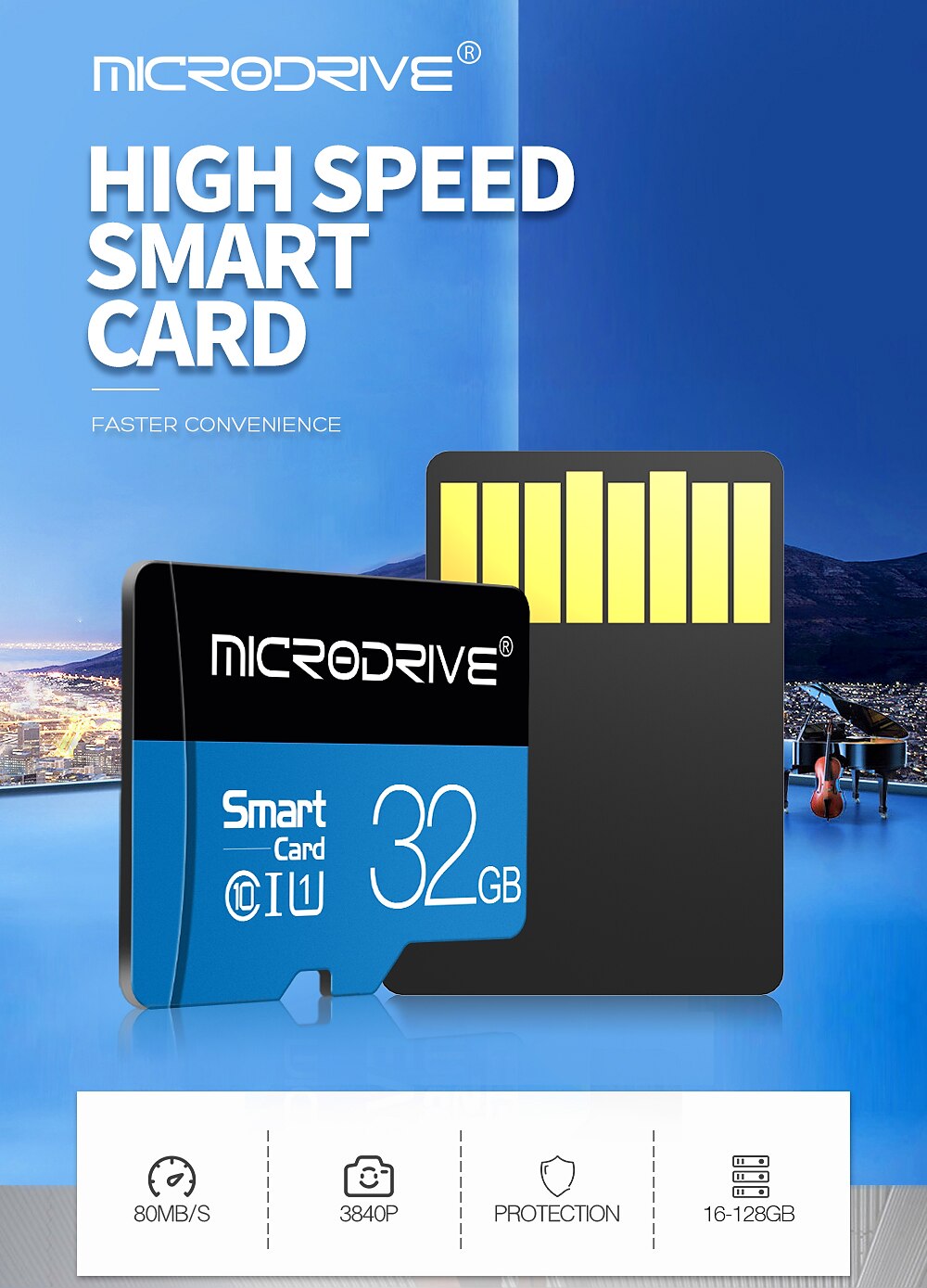 Класс 10 высокая скорость 128 ГБ 64 ГБ 32 ГБ 16 ГБ sd u3 tf карта памяти flash micro tf sd карта памяти расширение sd адаптер для смартфона dvr 2025 - $9.99 –P1