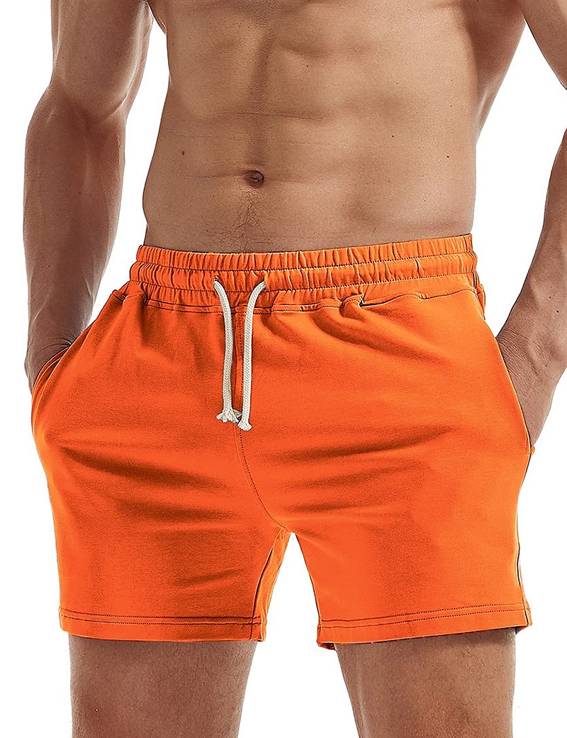Herr Rosa shorts Atletiska shorts Svett shorts Träningsshorts Ficka Slät Komfort Andningsfunktion Utomhus Dagligen Utekväll Mode Ledigt Svart Vit 2025 - $10.99 –P6