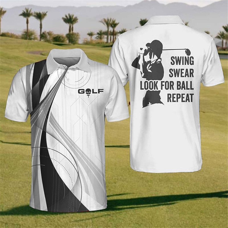 Homens Listrado Camisas Polo Esportivas Camisa de golfe Manga Curta Camisas polo Camisas de colarinho Casual Roupa de Esporte Roupas de férias Impressão 3D Botões Vermelho de 2026 por $23.99 –P4