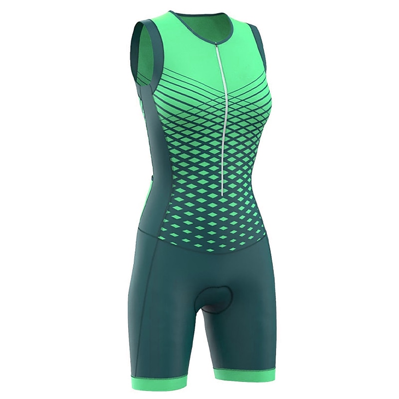 Dam Triathlondräkt Ärmlös Bergscykling Vägcykling Mörkrosa Gul Rosa Grafisk Cykel Andningsfunktion Snabb tork Elastan sporter Grafisk Geometrisk Kläder 2025 - $34.39 –P9