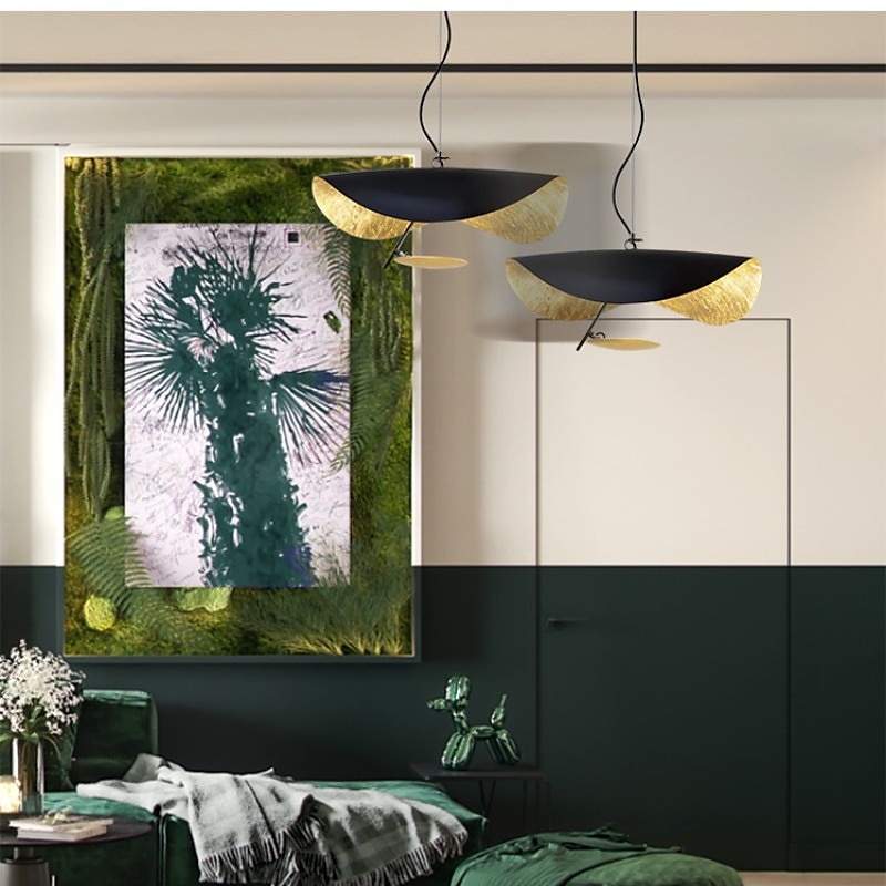 LED Pendant Light Golden Hat Chandelier Bar Model Room Clothing Store Hotel Restaurant Hotel Club Lobby Light,Post-modern Light Luxury Creative Flying Saucer Chandelier 2025 - $349.99 –P5
