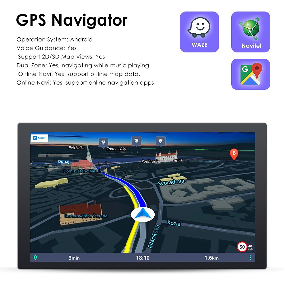 Android 12 2 Din for Universal Car Radio Multimedia Player GPS Navigation Car Audio Stereo Head Unit 10.1 Inch Speakers wifi 2025 - $123.99 –P19