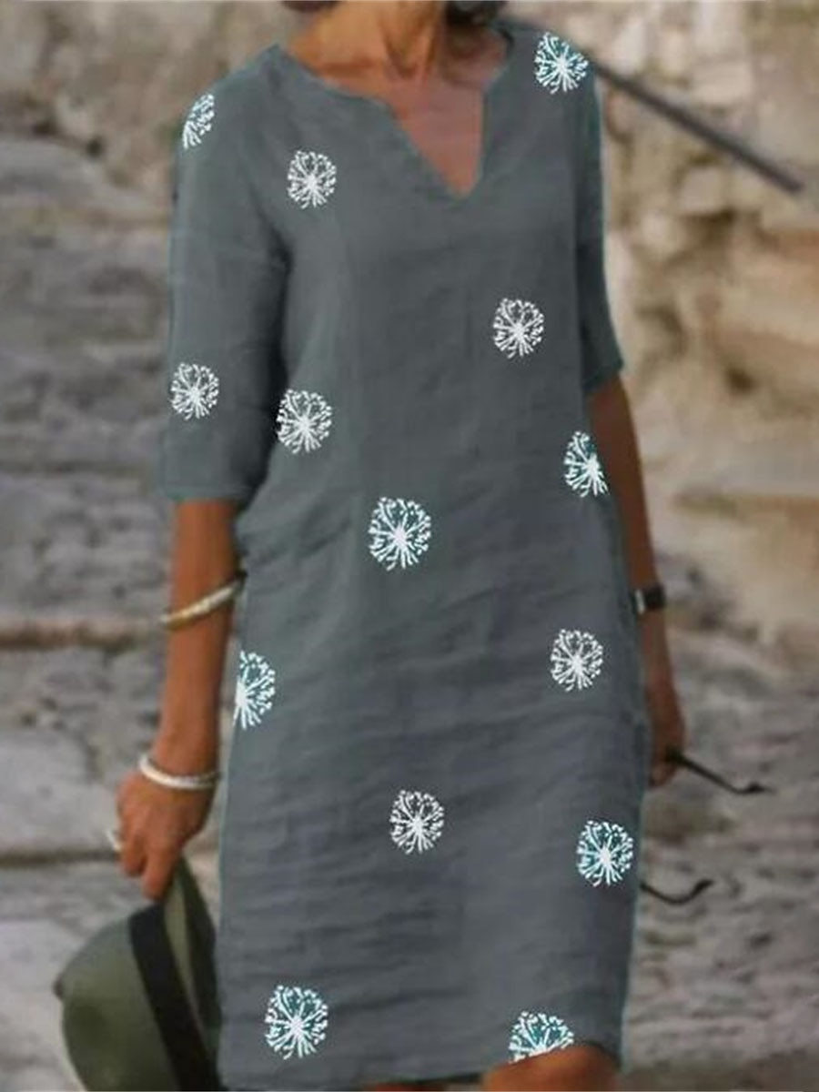 Summer Elegant Cotton Linen Dresses for Women 2023 Slim Short