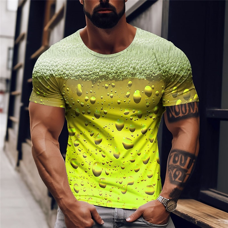 Homme Graphique Bière T-shirt Manche Courte T-shirt Impression 3D Col ras du cou Chemise ancien Mode Designer Extérieur Quotidien Sports Jaune Bleu Orange Printemps & Été Vêtement Tenue S M L XL 2XL de 2026 ? $19.49 –P2