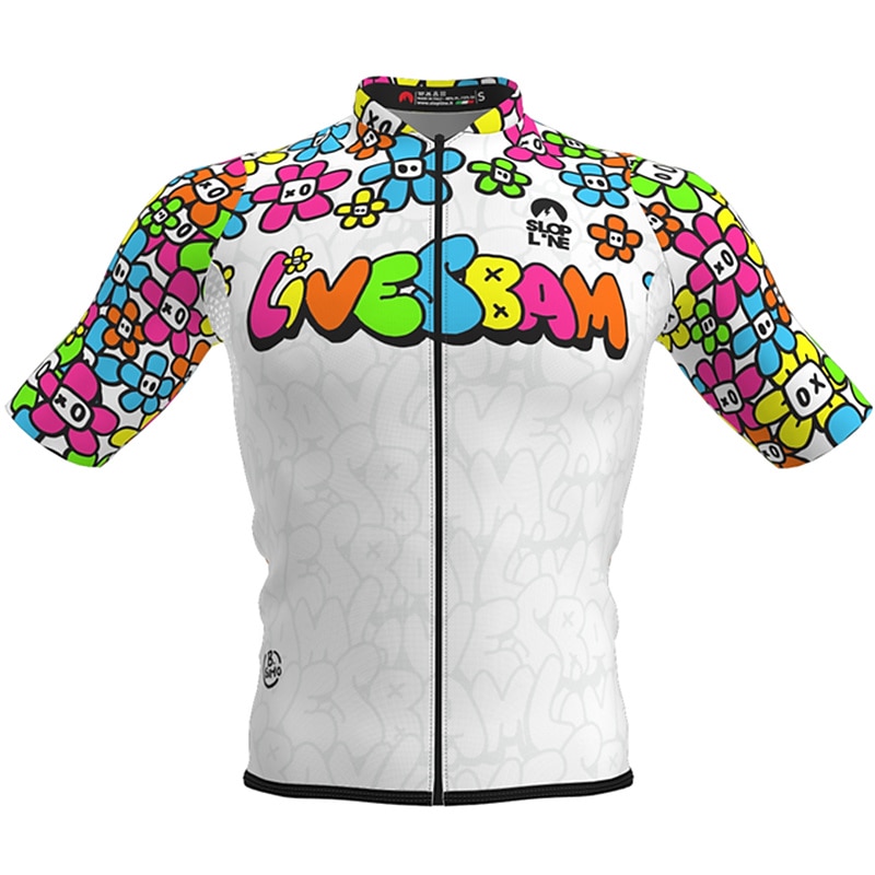 Voor heren Wielrenshirt Korte mouw Fietsen Shirt Kleding Bovenlichaam met 3 achterzakken Fietsen Ademend Sneldrogend Achterzak Zilver Donker Grijs Paars Grafisch Sport Kleding 2025 - $28.99 –P2