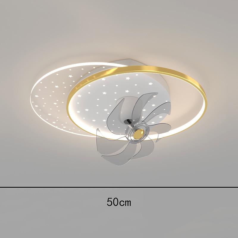 plafondventilator met licht app& afstandsbediening 50cm 3-lichts dimbaar 6 windsnelheden moderne plafondventilator voor slaapkamer, woonkamer, kleine kamer 110-240v 2025 - $259.09 –P4