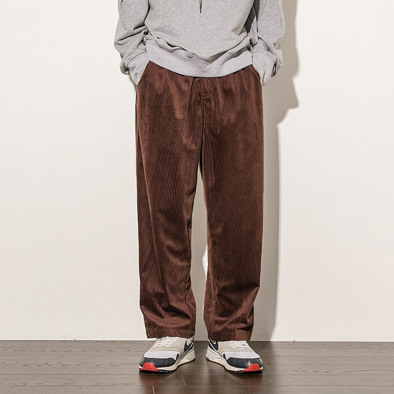 Per uomo Pantaloni di velluto a coste Pantaloni invernali Pantaloni casual Tasche A zampa Gamba dritta Tinta unica Caldo Informale Giornaliero Moda Pantaloni Morbido Nero Caffè del 2026 a $35.99 –P5