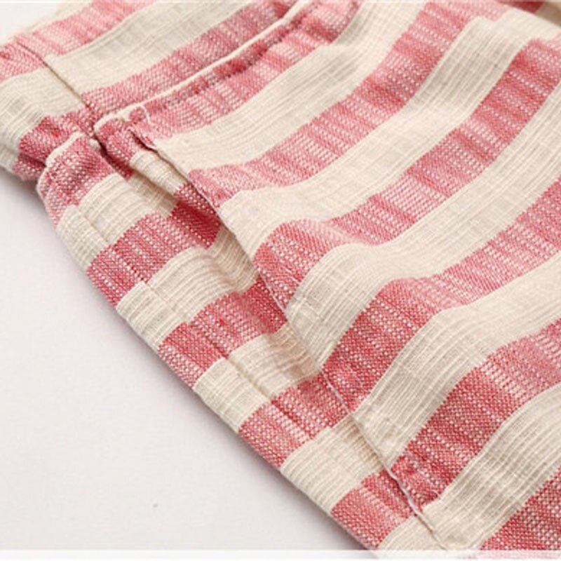 Men's Shorts Summer Shorts Beach Shorts Drawstring Elastic Waist Straight Leg Stripe Plaid Checkered Comfort Breathable Short Casual Daily Holiday Fashion Classic Style Black Red 2025 - $16.49 –P7