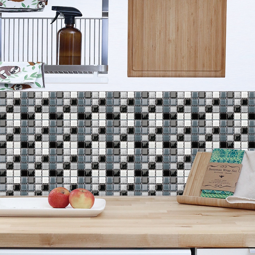 10 piezas 3d mosaico azulejo de cristal pegatina de vidrio tilediy impermeable autoadhesivo pegatina de pared 2025 - $7.99 –P16