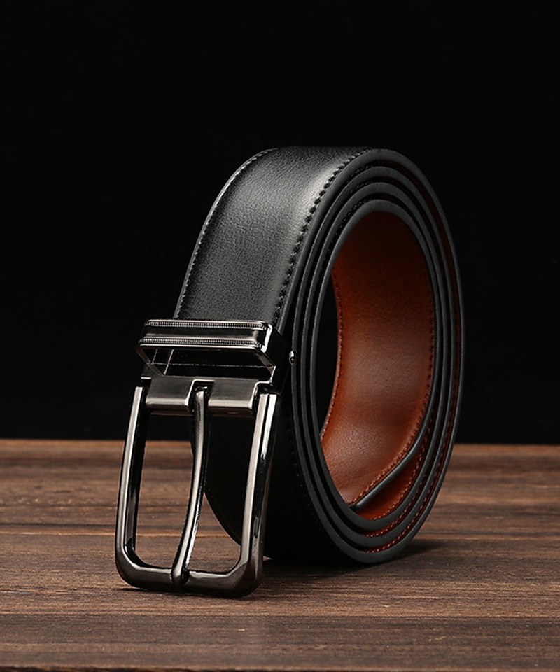בגדי ריקוד גברים Dress Belt חגורת עור חגורת ראצ'ט חגורה מזדמנת שחור 1 # שחור 2 # עור פרה מסוגנן יום יומי ג'ֶנטֶלמֶן אחיד לבוש יומיומי ליציאה סוף שבוע 2025 - $17.99 –P5