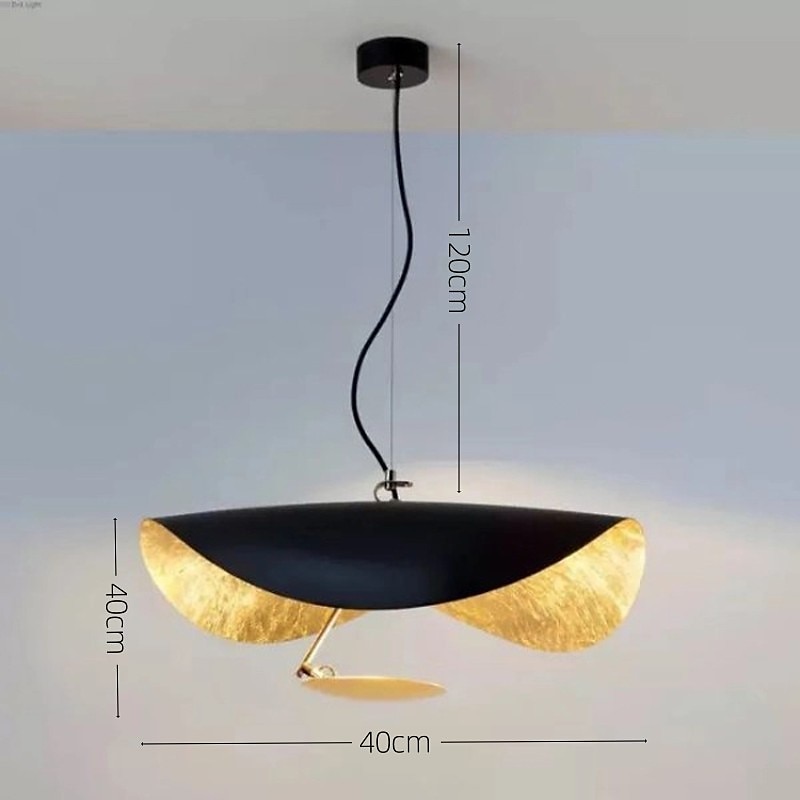 LED Pendant Light Golden Hat Chandelier Bar Model Room Clothing Store Hotel Restaurant Hotel Club Lobby Light,Post-modern Light Luxury Creative Flying Saucer Chandelier 2025 - $349.99 –P8