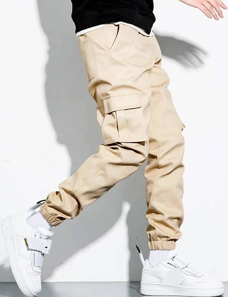 Per uomo Pantaloni cargo Tasca con patta Liscio Comfort Traspirante Esterno Giornaliero Per uscire Di tendenza Informale Nero Verde militare del 2026 a $20.99 –P10