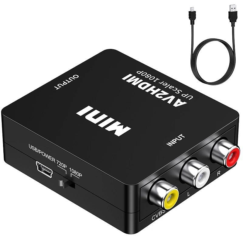 2025年 rca から hdmi、av から hdmi コンバーター 1080p ミニ rca コンポジット cvbs ビデオ オーディオ コンバーター アダプター テレビ/pc/ps3/stb/xbox vhs/vcr/ブルーレイ dvd プレーヤー用の pal/ntsc をサポート  コレクション – $14.99 –P10