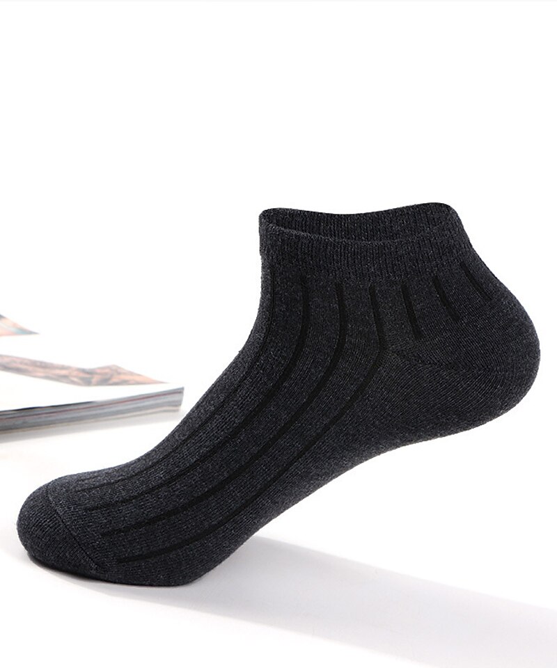 Per uomo 2 coppie Sopra la caviglia Sotto la caviglia Nero Bianco Colore Liscio Da tutti i giorni Da mare Fine settimana Medio spessore Estate Primavera & Autunno Moda Informale del 2026 a $2.99 –P9