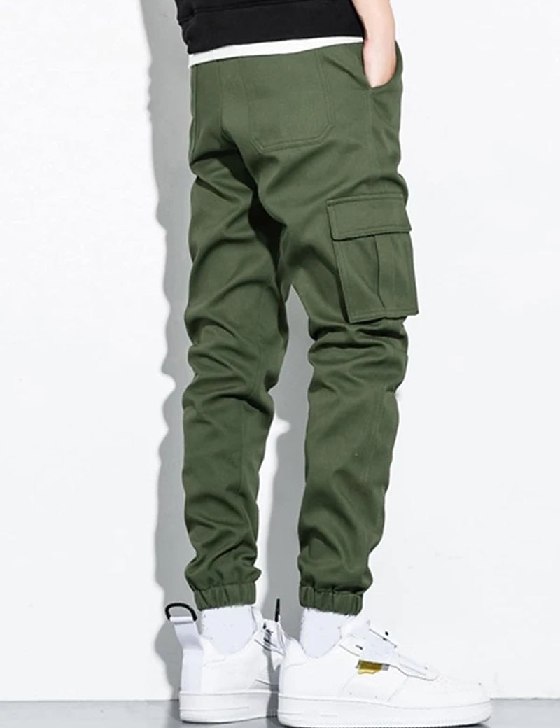Per uomo Pantaloni cargo Tasca con patta Liscio Comfort Traspirante Esterno Giornaliero Per uscire Di tendenza Informale Nero Verde militare del 2026 a $20.99 –P14