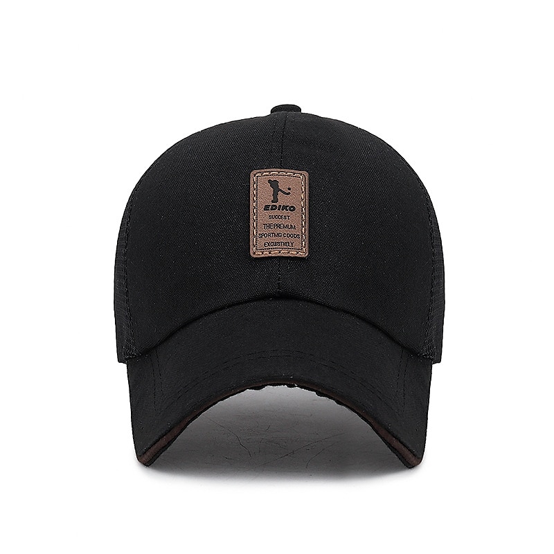 Herr Snapback hatt Basebollkeps Trucker Hat Mesh Keps Svart Vit Polyester Mesh baksida Resor Strandstil Utomhus Semester Slät Justerbara Solskyddskräm Andningsfunktion Mode 2025 - $2.99 –P9