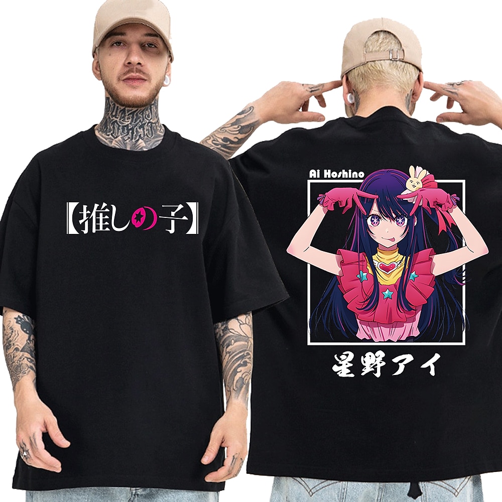 【OSHI NO KO】AI TEE / CHARCOAL XL size Oshi No Ko Ai Full Graphic T Shirt | AnimeManga Store
