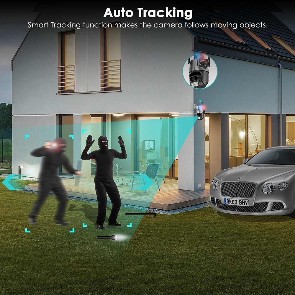 Webcam 8MP Bulb WIFI Wired Motion Detection Waterproof Outdoor Garden Support 2025 - $77.99 –P5